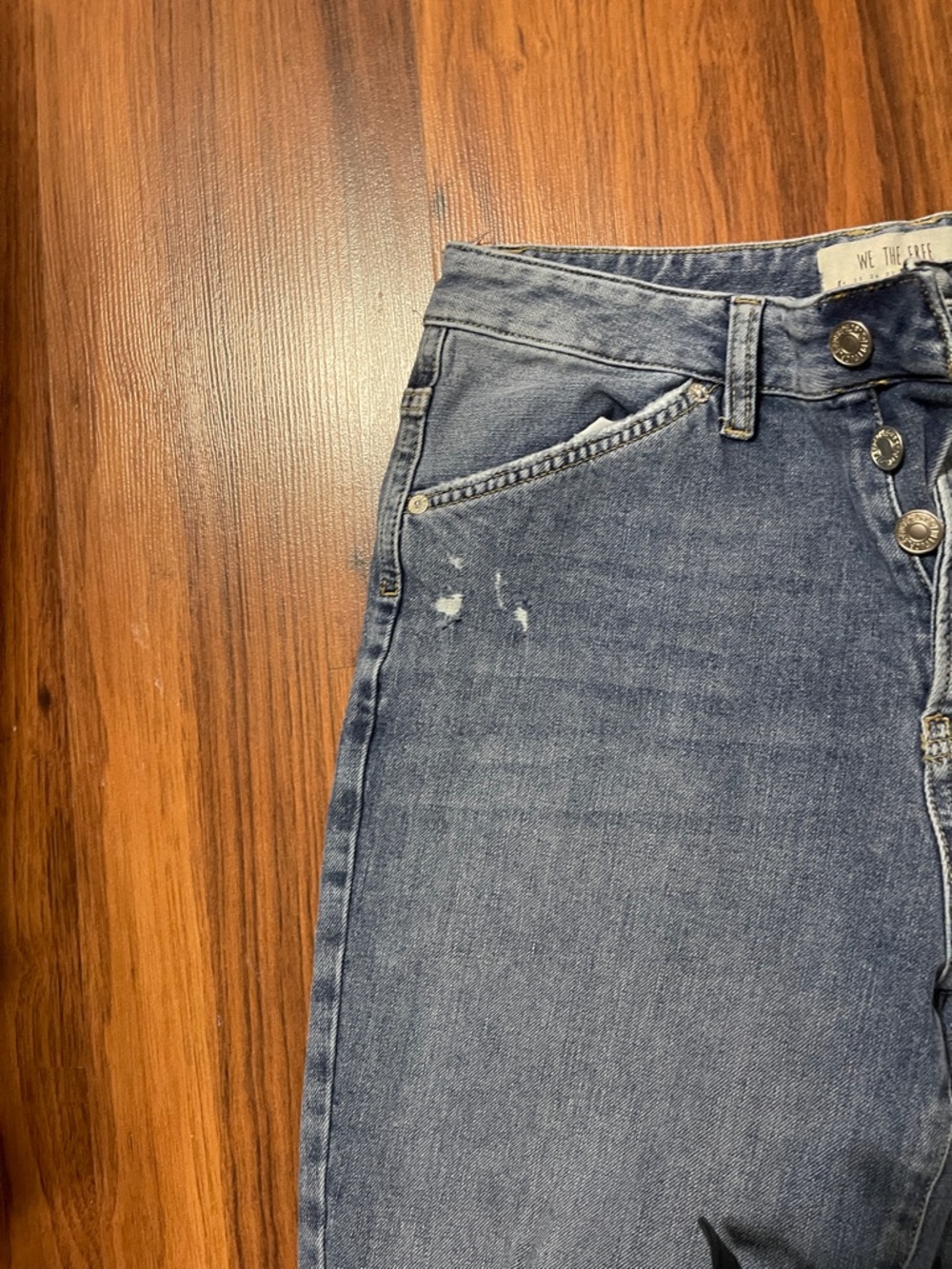 We The Free Distressed Wide-Leg Cropped frayed hem Jeans size 29 - Picture 5 of 7